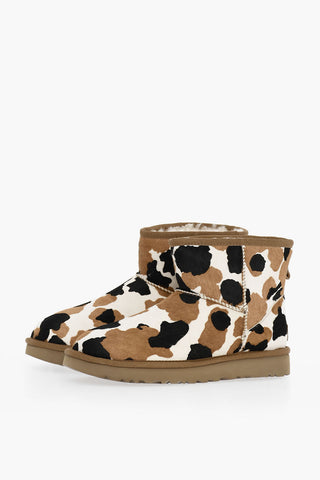 Cow Print Ponyskin MINI CLASSIC Padded Boots
