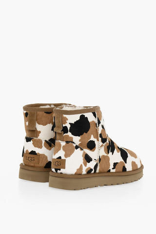 Cow Print Ponyskin MINI CLASSIC Padded Boots