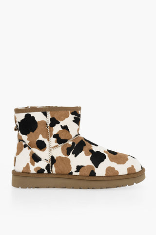 Cow Print Ponyskin MINI CLASSIC Padded Boots
