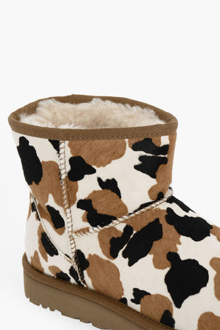Cow Print Ponyskin MINI CLASSIC Padded Boots