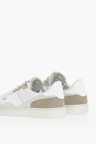 Leather MEGA T Low-top Sneakers With Rubber Sole