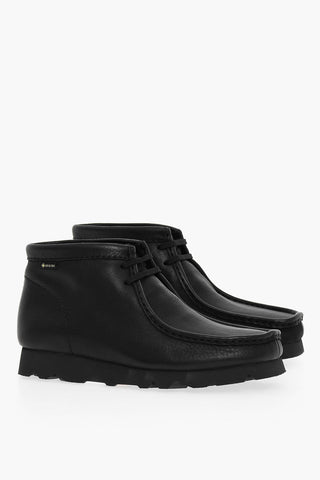 Hammered Leather WALLABEE BT GTX Boots With Rubber Sole