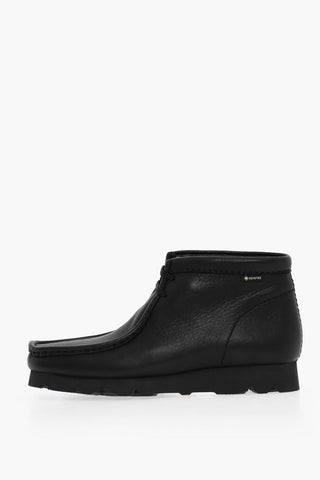 Hammered Leather WALLABEE BT GTX Boots With Rubber Sole