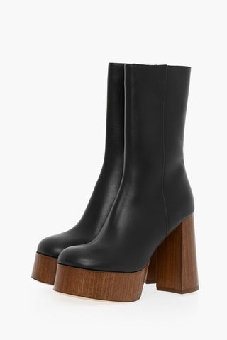 Leather ROSIE Boots With platform And heel 12 cm