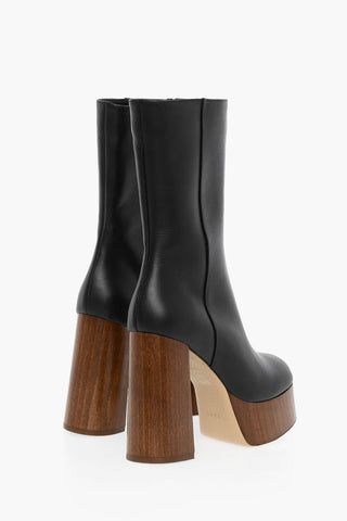 Leather ROSIE Boots With platform And heel 12 cm