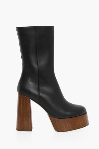 Leather ROSIE Boots With platform And heel 12 cm