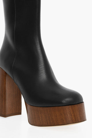 Leather ROSIE Boots With platform And heel 12 cm