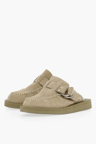 Padded Suede Leather Sabot