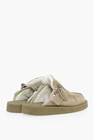 Padded Suede Leather Sabot