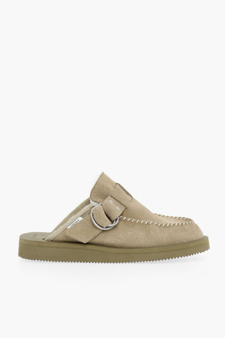 Padded Suede Leather Sabot