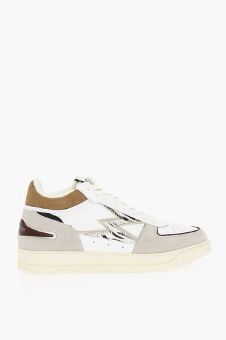 Low-top Sneakers With Animalier Print Ponyskin Detail
