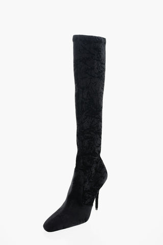 Stiletto Heel ELLA Velour Boots 11cm