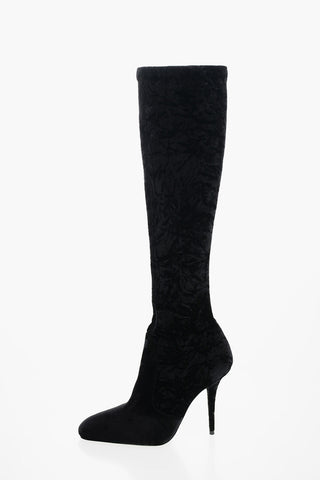 Stiletto Heel ELLA Velour Boots 11cm