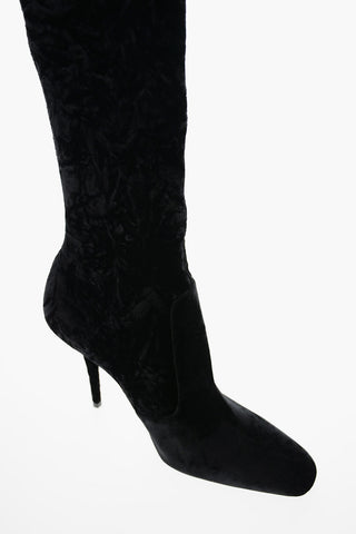 Stiletto Heel ELLA Velour Boots 11cm