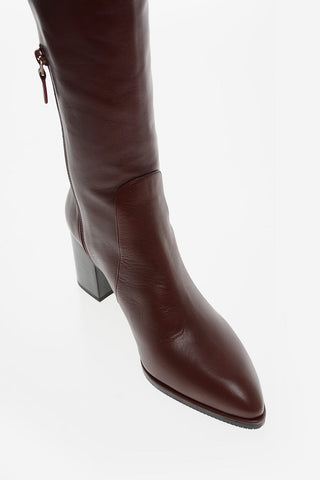 Stivali Sopra al Ginocchio RAYLENE in Pelle con Tacco Squadrato 7cm