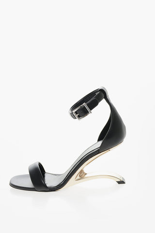 Sandali UPSIDE DOWN in Pelle con Cinturino alla Caviglia 8cm