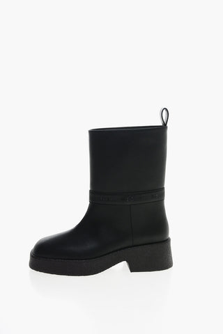 Kunstleder-Stiefeletten SKYLA mit weitem Schaft