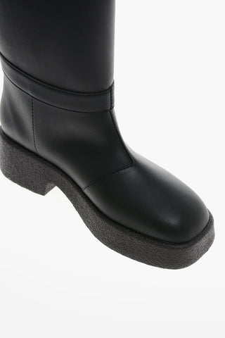 Kunstleder-Stiefeletten SKYLA mit weitem Schaft