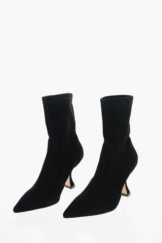 Stivaletti SOCK in Suede con Tacco a Rocchetto 9cm