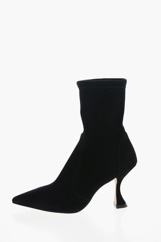 Stivaletti SOCK in Suede con Tacco a Rocchetto 9cm
