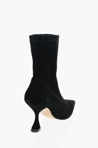Stivaletti SOCK in Suede con Tacco a Rocchetto 9cm