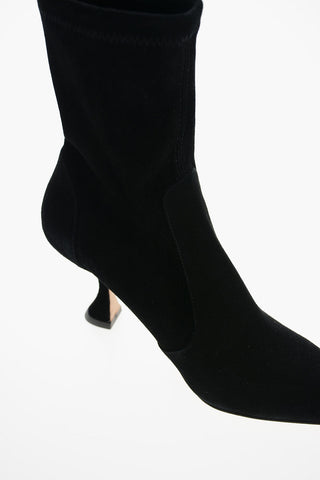 Stivaletti SOCK in Suede con Tacco a Rocchetto 9cm