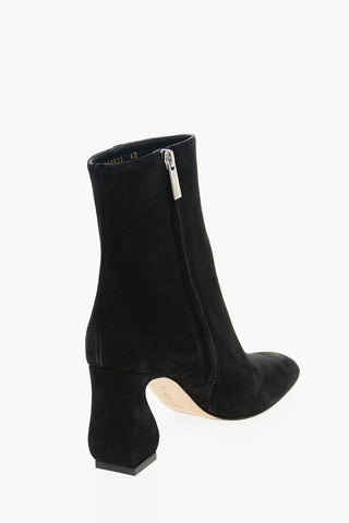 SI Covered Heel Suede Booties 8cm