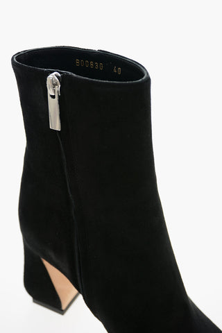 SI Covered Heel Suede Booties 8cm
