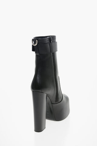 Leather PIUM Platform Booties 15cm