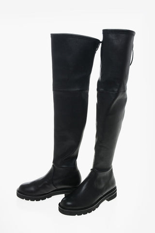Leather LOWLAND Over the Knee Boots 4cm