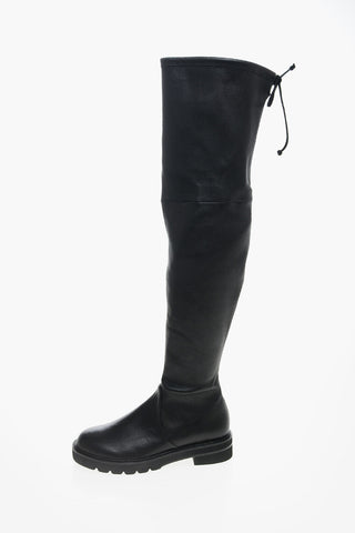 Leather LOWLAND Over the Knee Boots 4cm
