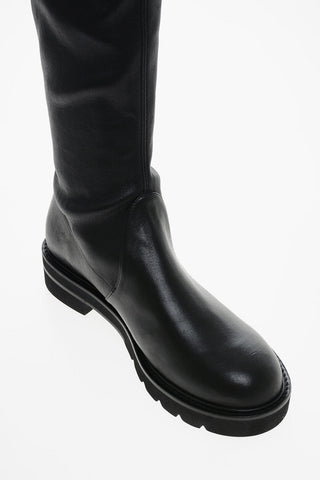 Leather LOWLAND Over the Knee Boots 4cm