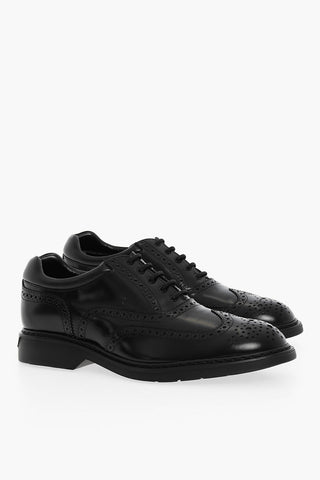 Leather Oxfords With Brogues details