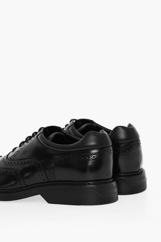 Leather Oxfords With Brogues details