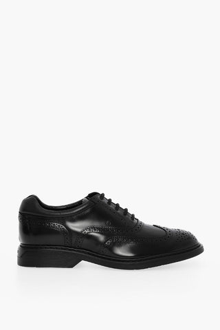 Leather Oxfords With Brogues details