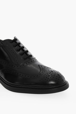 Leather Oxfords With Brogues details