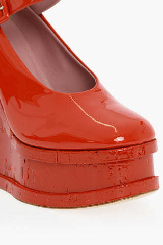 Patent Leather Mary Janes Wedge 14 cm