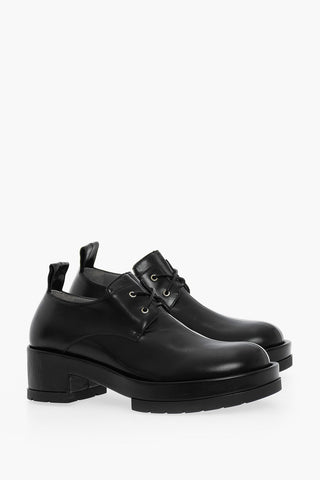 Leather Derby Heel 6 cm