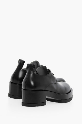 Leather Derby Heel 6 cm