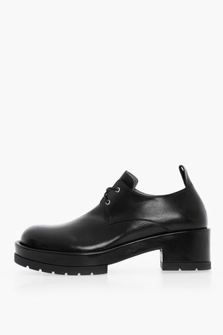 Leather Derby Heel 6 cm