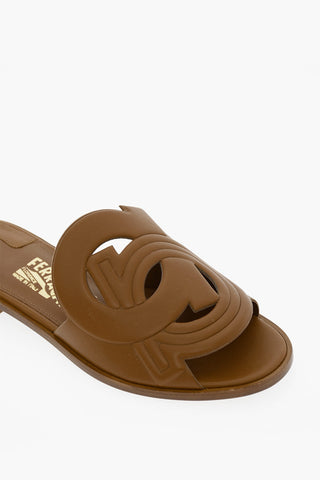 Leather Open Toe Mules