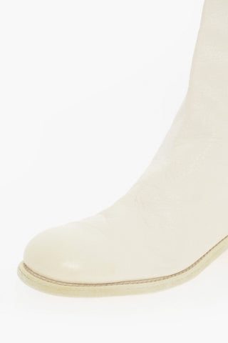 Hammered Leather Boots With Zip Closure