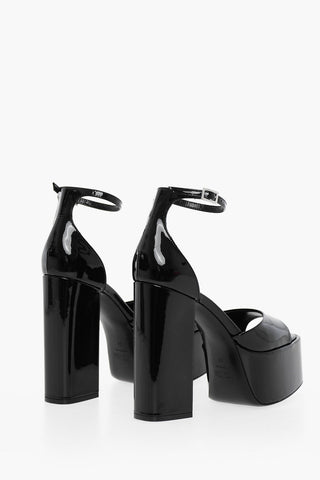Patent Leather TATIANA Sandals With Strap Closure Heel 14 cm