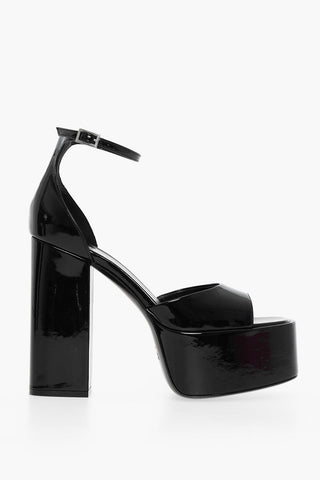 Patent Leather TATIANA Sandals With Strap Closure Heel 14 cm