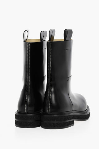 Leather LILIBETH Boots With Visible Seams