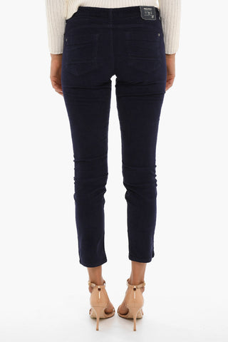 Skinny Fit Velvet Pants with 5 Pockets