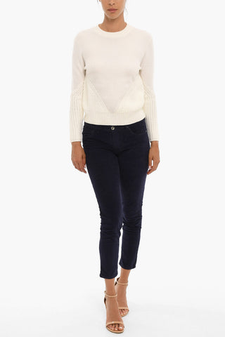 Skinny Fit Velvet Pants with 5 Pockets