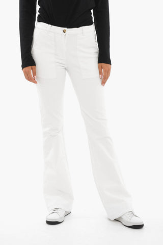 Pantaloni Boot Cut in Velour a Coste
