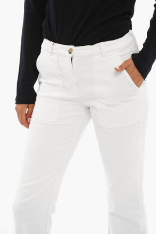 Pantaloni Boot Cut in Velour a Coste