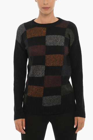 Crew-neck Sweater with Lurex Details